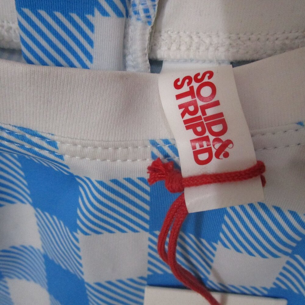 NWT Solid & Striped kids blue and white striped swim top sz8 rashgaurd - Picture 3 of 8